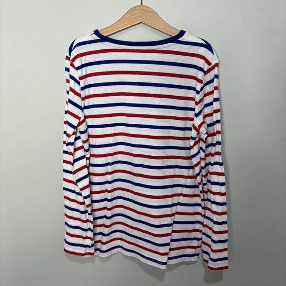 Mini Boden Red, White & Blue Striped Tee - Picture 4 of 4